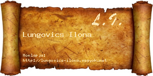 Lungovics Ilona névjegykártya